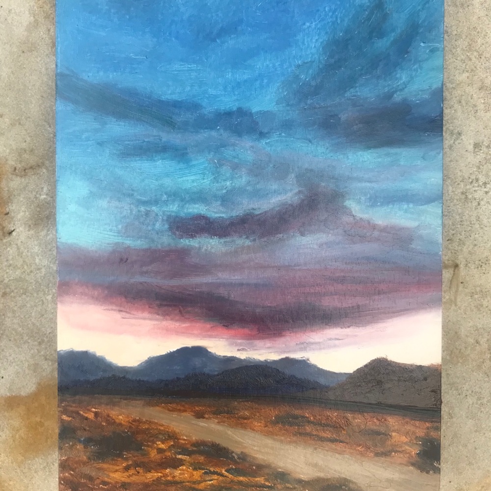 “Rest stop” original oil painting